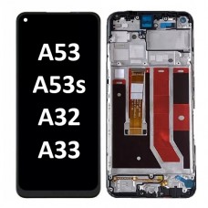 OPPO A53 / A53s / A32 / A33 (4G) (2020) LCD touch screen with frame (Original Service Pack) [Black] 4905105